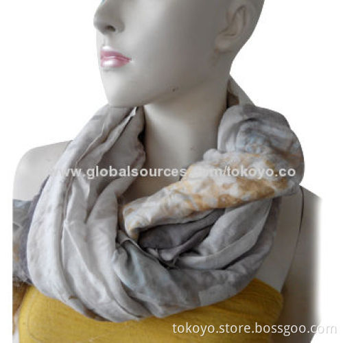 Up market scarf with digital printing, measures 180*70cm, super hand texture